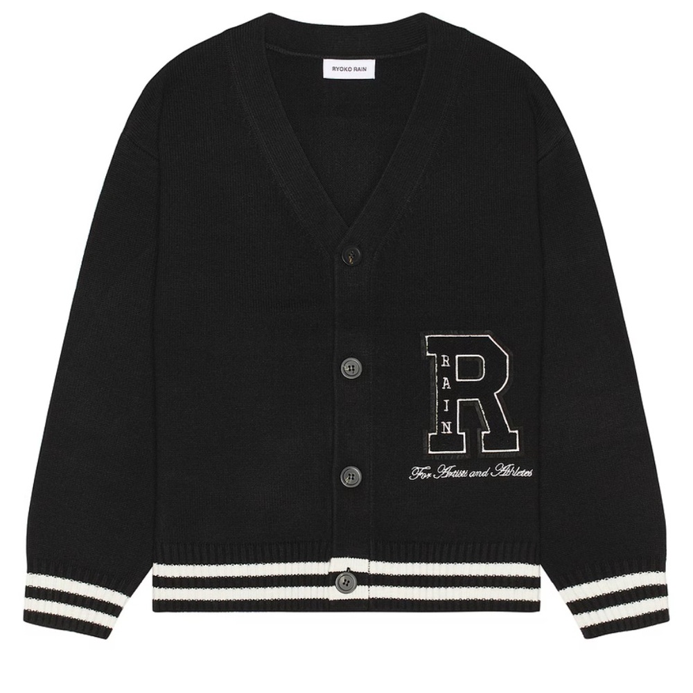Ryoko Rain Black Varsity Cardigan